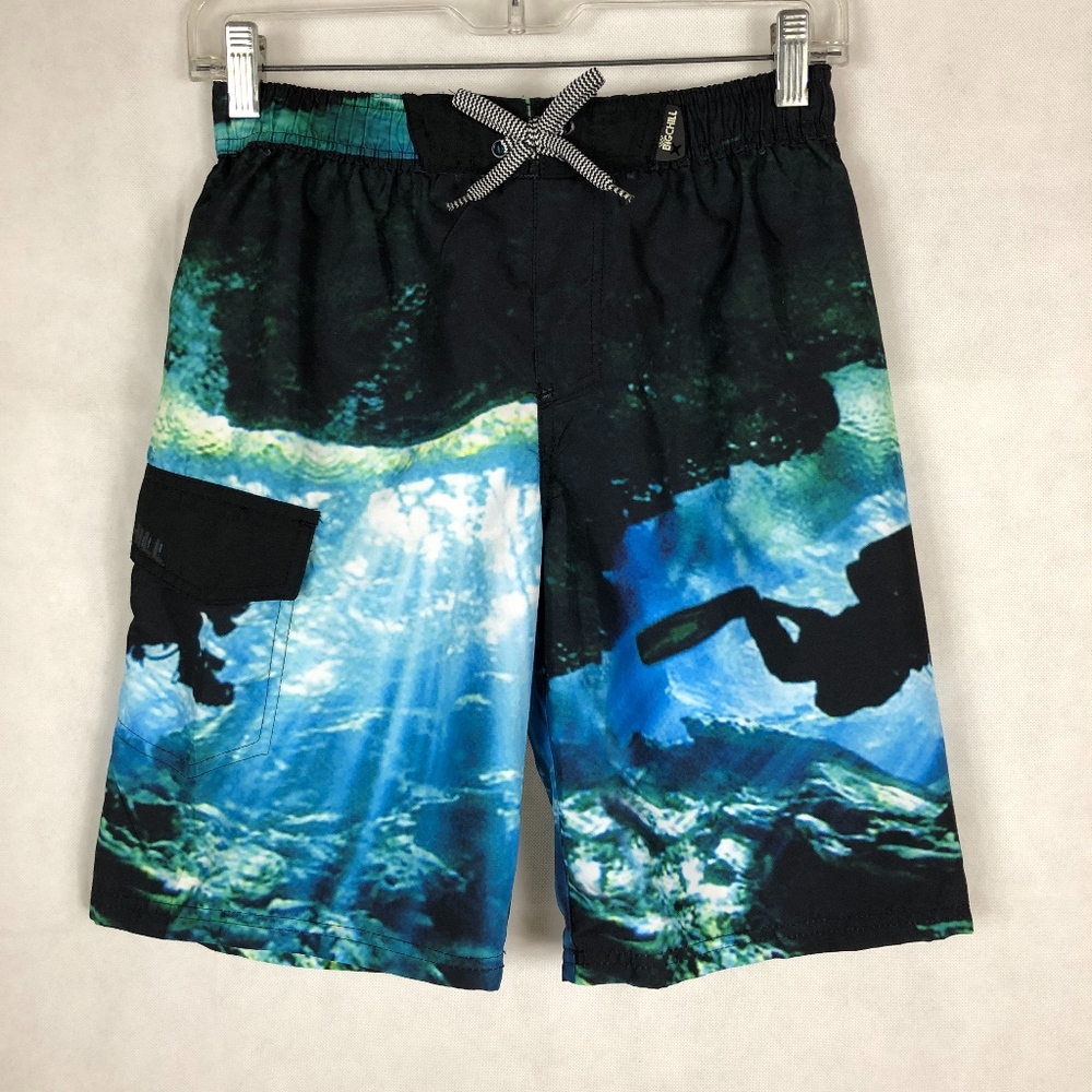Big Chill Driver Cargo Swim Shorts  Boys SZ 10/12